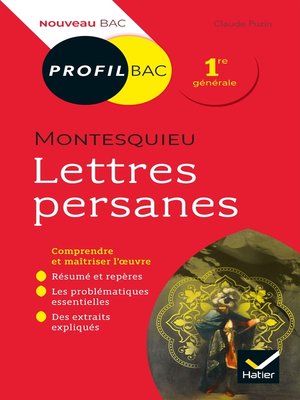 cover image of Profil--Montesquieu, Lettres persanes
